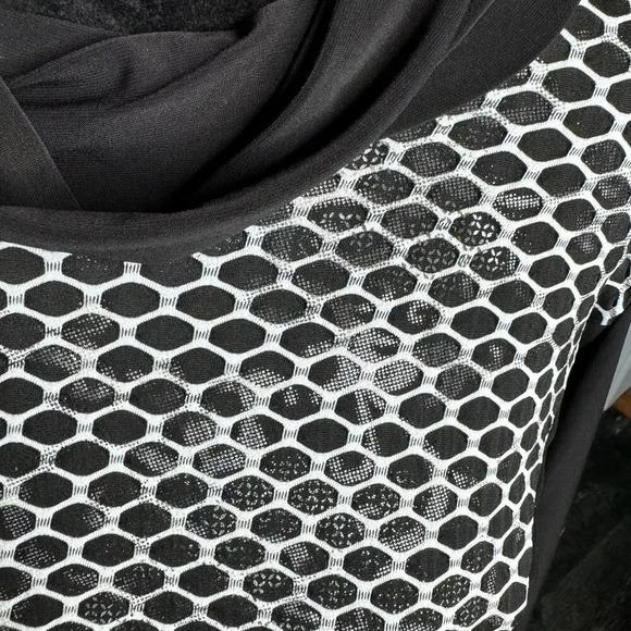 Frank Lyman Fishnet Cowl Neck Pullover - Picture 3 of 9